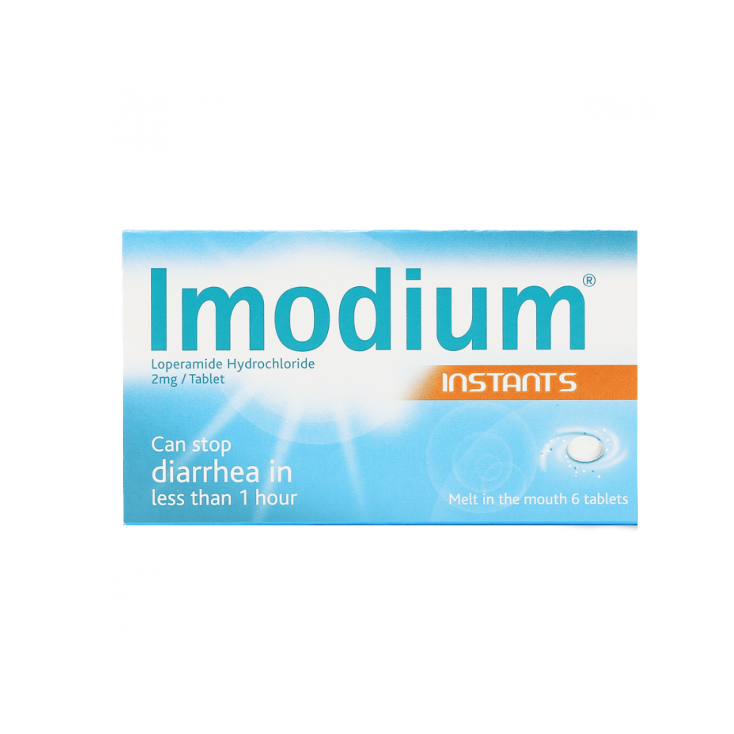 ايموديوم 2 مجم 6 اقراص ذوبان فورى