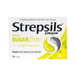 ستربسلز اقراص استحلاب بالليمون وخالية من السكر 16 قرص